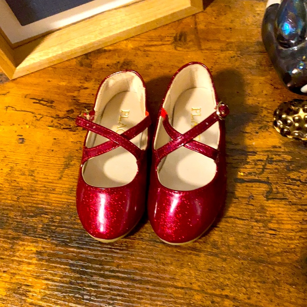 Red glitter shoes